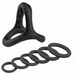 Pack 7 Cockrings Full Erect Noirs