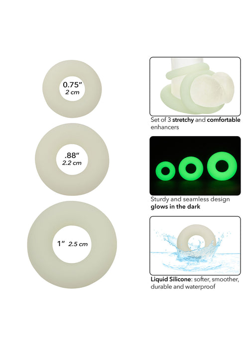 Pack de 3 Cockrings Phosphorescents ALPHA RING