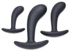 Pack de 3 plugs Trainer Silicone Dark Delights Noirs