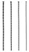 Pack de 4 tiges pour urètre Spiral Screw 30 cm - Diamètres de 3 à 6mm