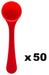 Pack de 50 cuillères rouges - Dosage 6g