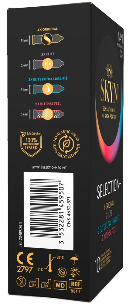 Pack Préservatifs Sans Latex Skyn Selection 53mm x10
