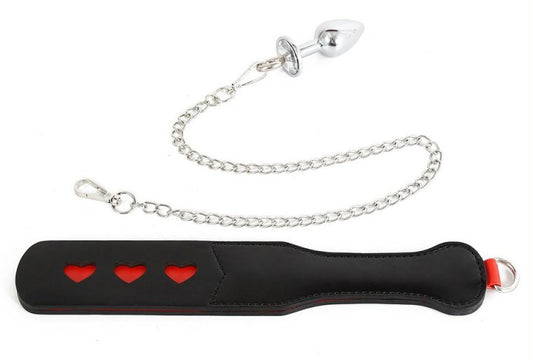 Paddle avec Chaîne et Plug Spank plug 30cm