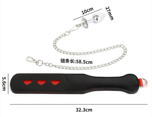 Paddle avec Chaîne et Plug Spank plug 30cm
