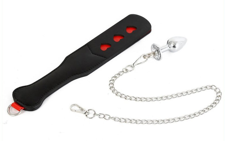Paddle avec Chaîne et Plug Spank plug 30cm