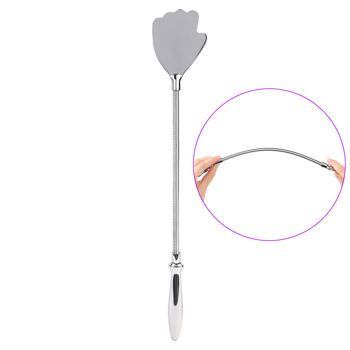 Paddle flexible 42cm Plug anal Silver hand 10 x 2cm