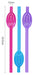 Pailles Pussy Vulve Multicolores x9