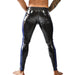 Pantalon en latex Xrub avec Zip Avant/Arrière Noir-Bleu