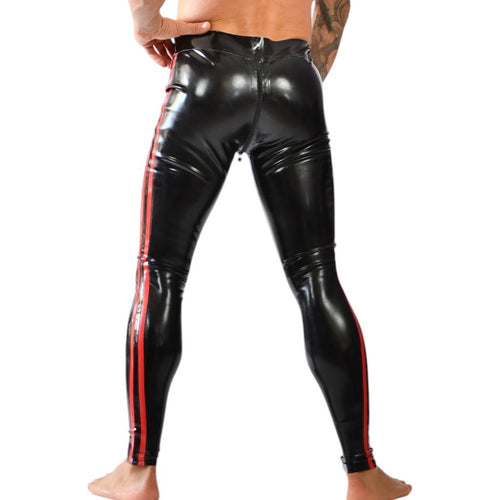 Pantalon en latex Xrub avec Zip Avant/Arrière Noir-Rouge