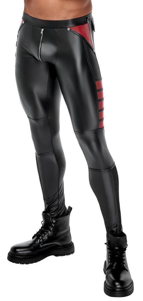 Pantalon ORMETO Noir-Rouge