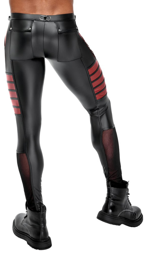 Pantalon ORMETO Noir-Rouge