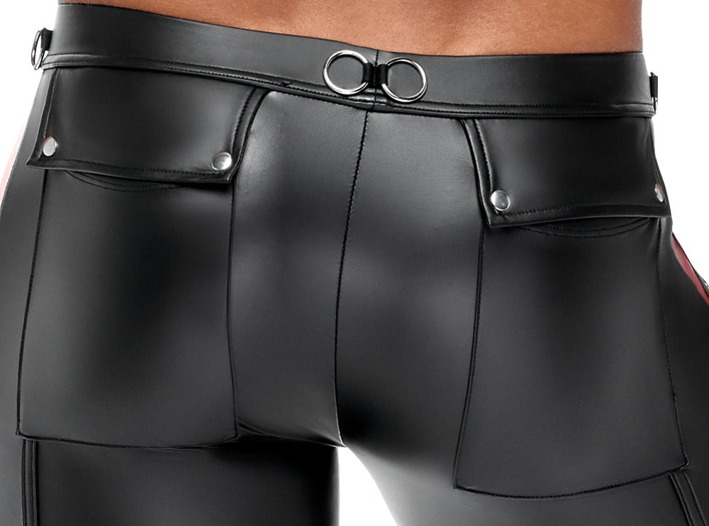 Pantalon ORMETO Noir-Rouge