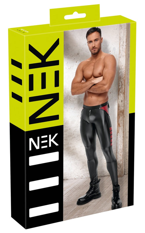 Pantalon ORMETO Noir-Rouge