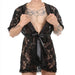 Peignoir court Dentelle Night Lace Noir