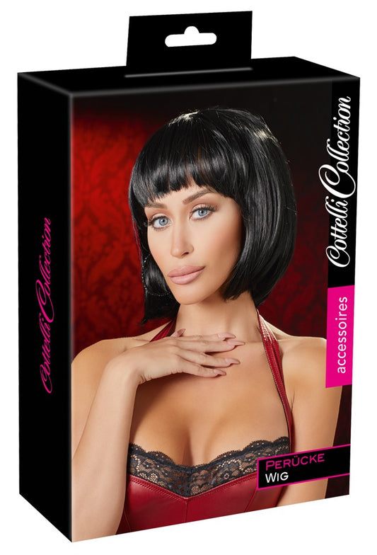 Perruque Cheveux courts Bob noirs