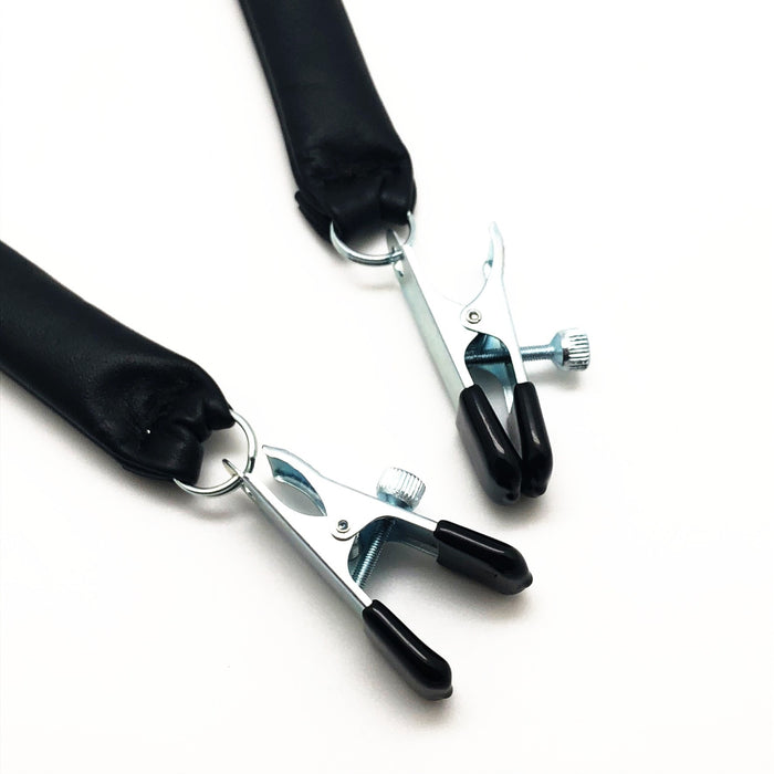Pince à seins avec poids en cuir 80g X 2 - 2 pièces