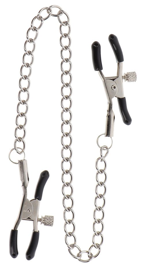 Pince-Tétons ajustables avec chaîne Clamps Taboom Argentées