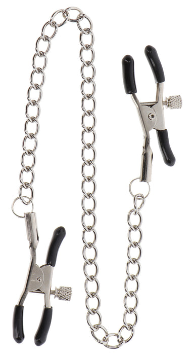Pince-Tétons ajustables avec chaîne Clamps Taboom Argentées