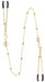 Pince-tétons avec chaîne Tweezers Pearls Taboom Dorées