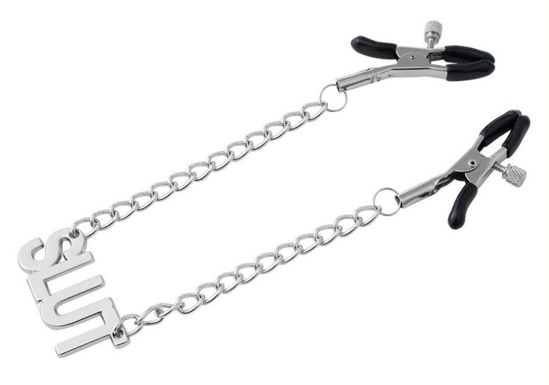 Pince-Tétons avec plaque Slut 38cm