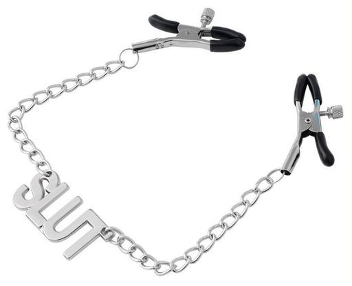 Pince-Tétons avec plaque Slut 38cm