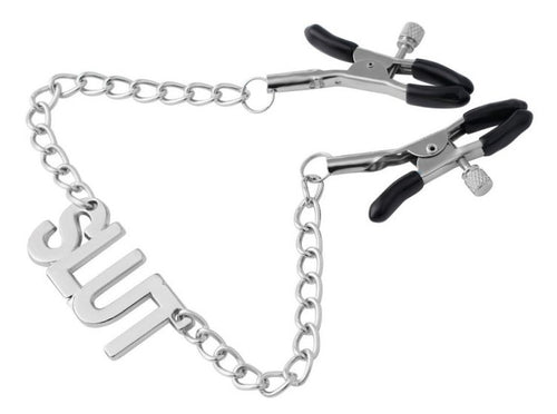 Pince-Tétons avec plaque Slut 38cm