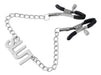 Pince-Tétons avec plaque Slut 38cm