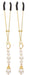 Pince-Tétons Tweezers Pearls Taboom Dorées