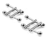 Pinces pour tétons Square End Ball x2