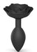 Plug anal bijou Open Roses L 9 x 3.8cm Noir
