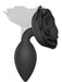 Plug anal bijou Open Roses L 9 x 3.8cm Noir