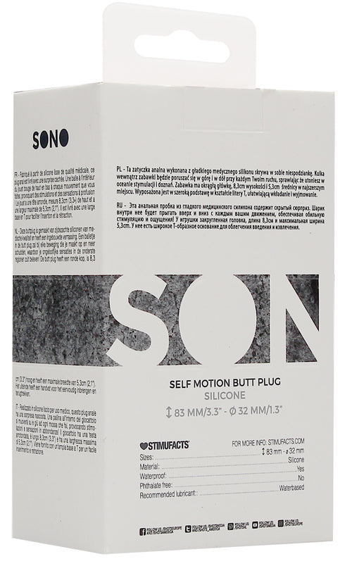 Plug anal silicone SELF MOTION 8 x 4 cm noir