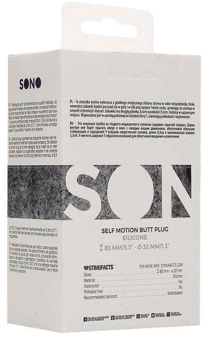 Plug anal silicone SELF MOTION 8 x 4 cm noir