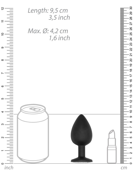 Plug anal silicone SELF MOTION 8 x 4 cm noir