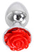 Plug Bijou anal Alu avec Rose 6 x 2.8 cm