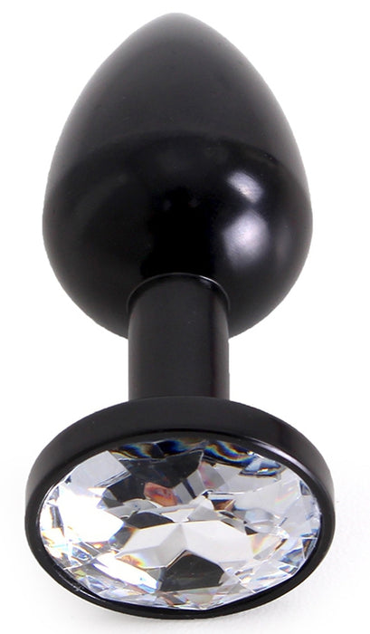 Plug Bijou Anal Alu Gem light 6 x 2.8 cm Noir