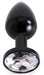 Plug Bijou Anal Alu Gem light 6 x 2.8 cm Noir