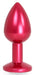 Plug Bijou Anal Alu Gem Light 6 x 2.8 cm Rouge