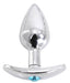 Plug Bijou anal avec Base arrondie Curve 6 x 2.8 cm - Bijou Bleu