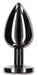 Plug Bijou Anal Diamond Jewel L 8 x 4cm Noir