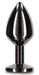 Plug bijou anal Diamond Jewel M 7 x 3.3cm Noir