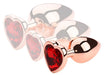 Plug Bijou Anal Gold Heart S 6 x 2.7 cm Rouge