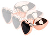 Plug Bijou Anal Gold Heart S 6 x 2.7cm Noir