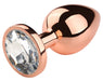 Plug Bijou anal PinkyGold L 8.5 x 4cm Bijou transparent