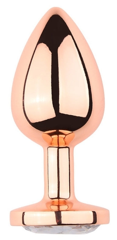 Plug Bijou anal PinkyGold S 6.5 x 2.7cm Bijou transparent