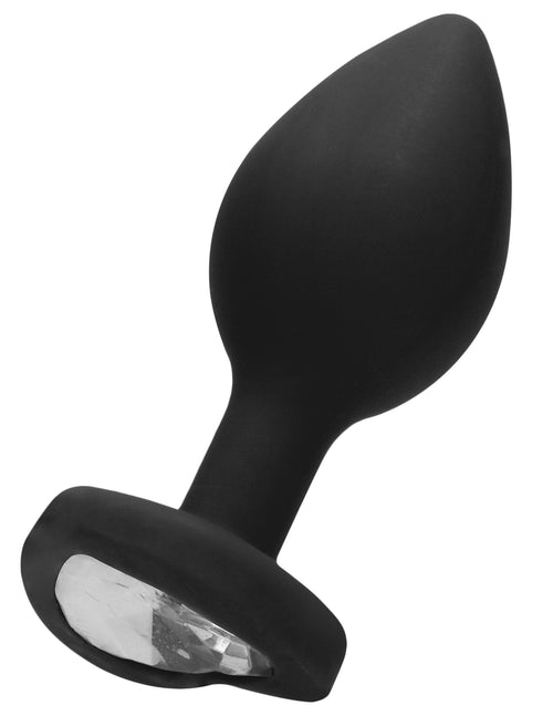 Plug Bijou Anal silicone Heart Noir 6 x 2.8 cm