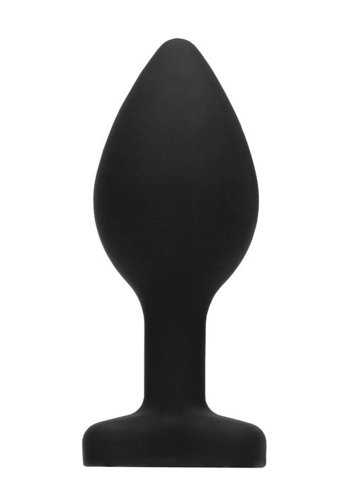 Plug Bijou Anal silicone Heart Noir 6 x 2.8 cm