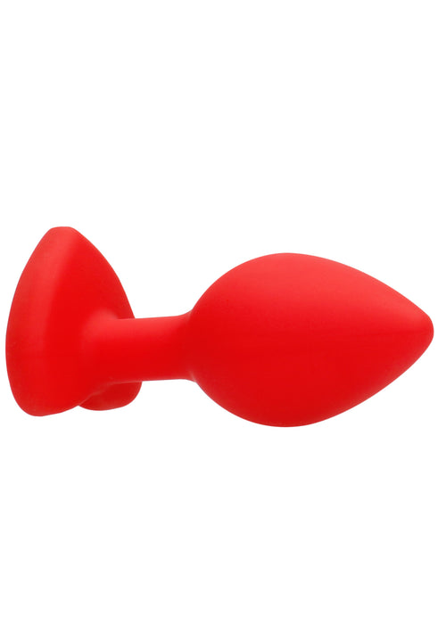 Plug Bijou Anal Silicone Heart Rouge 6 x 2.8 cm
