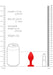 Plug Bijou Anal Silicone Heart Rouge 6 x 2.8 cm