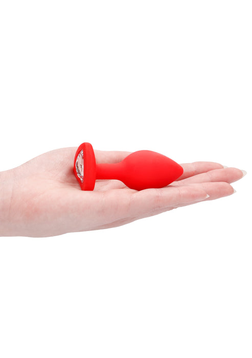 Plug Bijou Anal Silicone Heart Rouge 6 x 2.8 cm